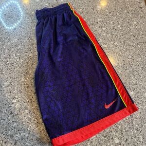 Nike Kids' Blue and Red Patterned Shorts